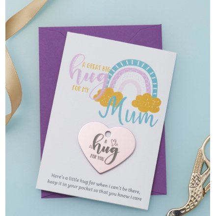 Pastel Rainbows - Hug Card Mum