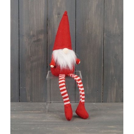 Small Red Sitting Santa Gonk, 18cm
