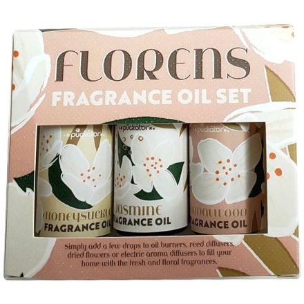 Set Of 3 Fragrance Oils - Honeysuckle, Jasmine, Sandalwood