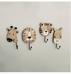 Stay organised in the playroom or nursery with these gorgeous animal design hooks.