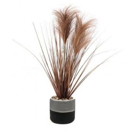 Synergy Pot With Grass, 40cm