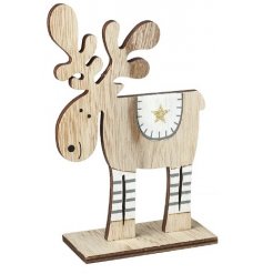 Rustic Style Reindeer with Gold Star Decal