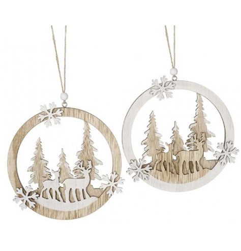 Woodland and Reindeer Cut Out Scene Hangers