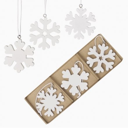 Set of Wooden Snowflakes