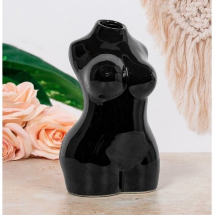 Black Body Vase 17.5cm