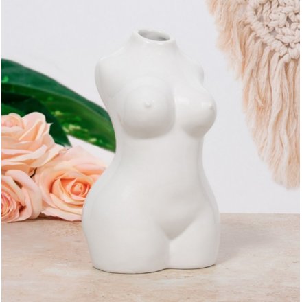 White Body Vase 17.5cm