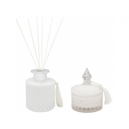 Candle Diffuser Set in Fresh Linen 