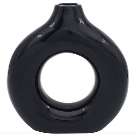 Donut Black Vase 25cm