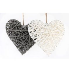 A Simple and Stylish Assortment of 2 Hanging Hearts