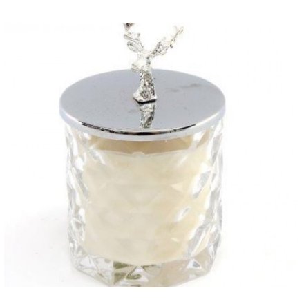 Candle With Stag Lid, 12cm