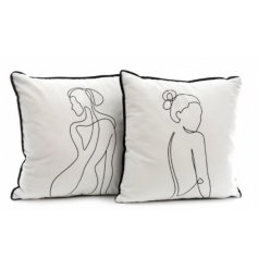 A Contemporary Assortment of 2 Velvet Cushions