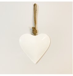A Sweet and Simple Hanging White Heart