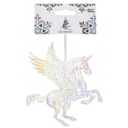12cm Christmas Iridescent Acrylic Pegasus