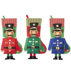A Fun And Traditional Assortment of 3 Nutcracker Stockings