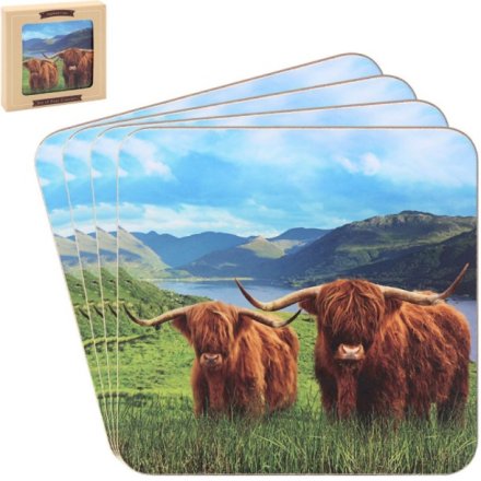 Highland Cow Coasters S4