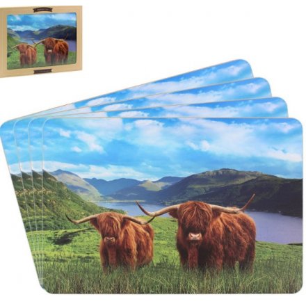 S4 Highland Cow Placemats
