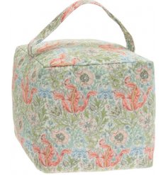A Fabric Doorstop in Floral Decal