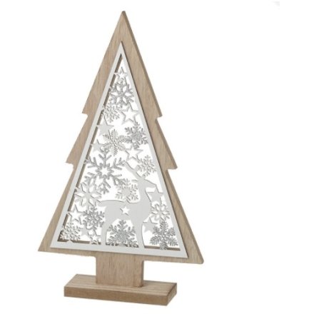 Christmas Tree Wooden Cut Out Decoration, 25c