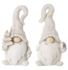 Assortment of 2 Small Resin Gonks in Beige 
