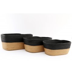 A Charming Set of 3 Woven Baskets