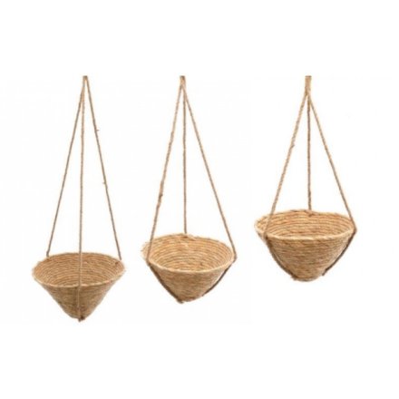 Woven Hanging Baskets Set of 3