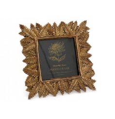 A Stunning Gold Photo Frame with Leaf Decal