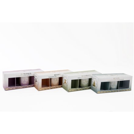 Set of 3, 4 Assorted Yoga Candles