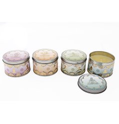 An Assortment of 4 Scented Candle Tins
