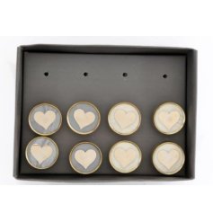 A Charming Set of Assorted Door Knobs with Heart Detailing