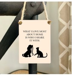 An Adorable Mini Metal Sign For Animal Lovers
