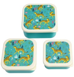 A Quirky And Colourful Set of 3 Snack Boxes