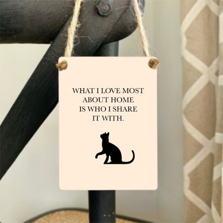 A Lovely Mini Metal Sign with Dog Print