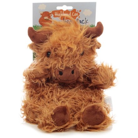 Highland Cow Microwavable Plush Wheat and Lavender Heat Pack