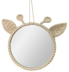 A Neutral Coloured Hanging Mirror