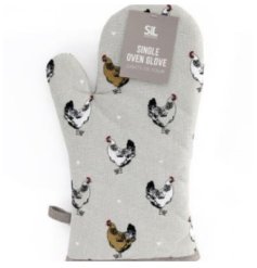 A Delightful Grey and Neutral Toned Single Oven Glove