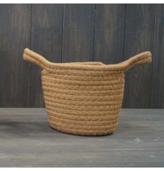 A Small Rustic Storage Basket