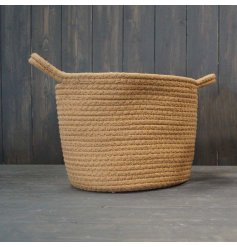 A Large Rope Styled Basket in Neutral
