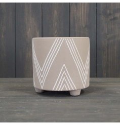 An Abstract Styled Planter in Grey