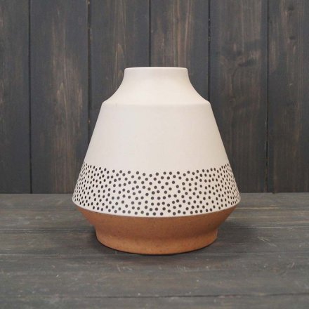 18cm Dotty Bamboo Scandi Vase