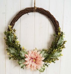 A Charming Natural Wicker Round Wreath