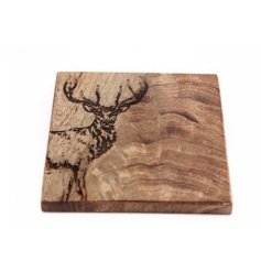 A Rustic Set of 4 Wooden Coasters