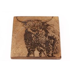 A Country Charm Inspired Set of 4 Wooden Coasters