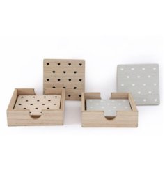 A Charming Assortment of 2 Wooden Coasters