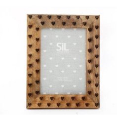 A Charming Wooden Photo Frame in Neutral Tones