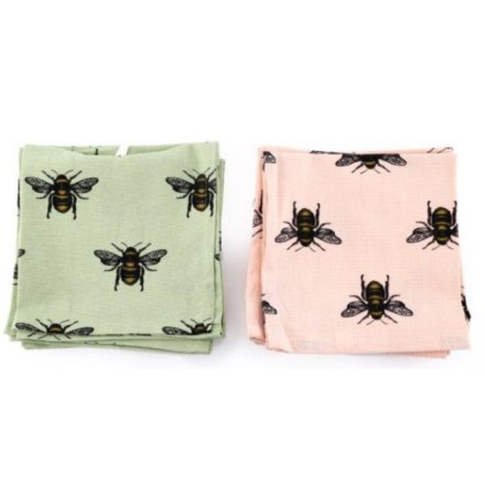 Summer Bee Napkins, Pack of 4