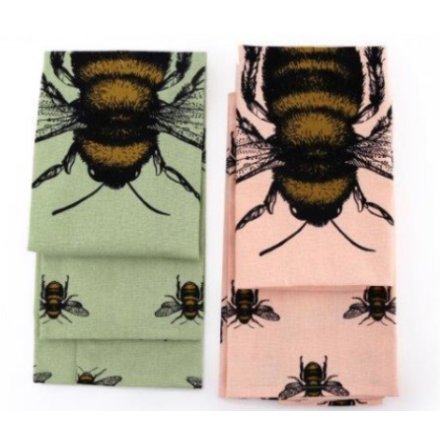 Summer Bee Tea Towel, Set of 2