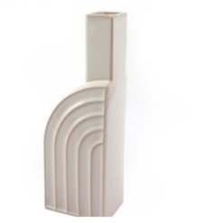 An on trend and super stylish rainbow arch vase in white. Complete with a textured surface and hand finished look.