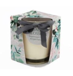 A Sweetly Scented Wax Glass Candle