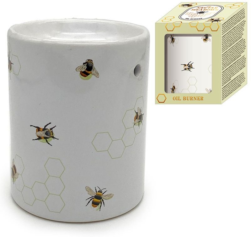 10cm The Nectar Meadows Bee Printed Ceramic Oil Burner 57152 Interior Decor / Oil Burners
