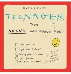A Hilarious Greetings Card For A Teenager